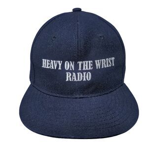 Heavy On The Wrist Radio Snapback Hat Blue OSFA Embroidered 6 Panel